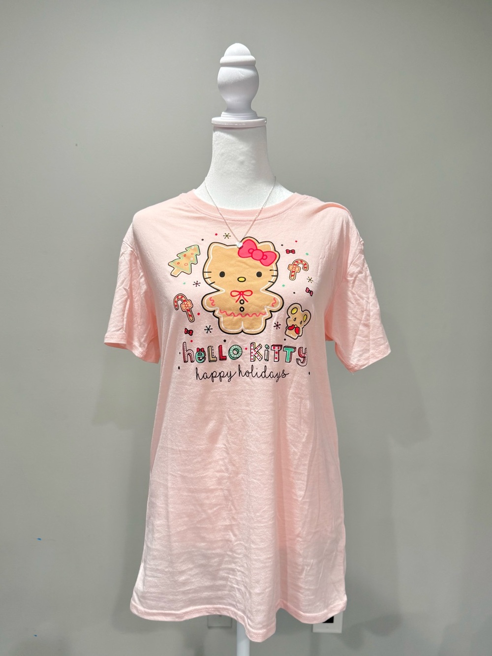 Hello Kitty Christmas Gingerbread Pink T-Shirt